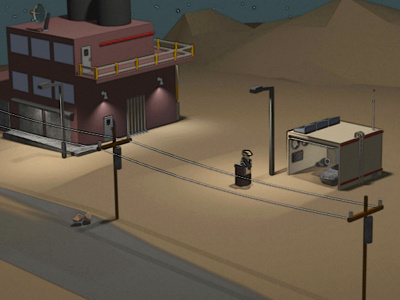A Clean, Well-Lighted Place 3d modo space still