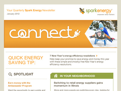 Newsletter email enewsletter green logo orange