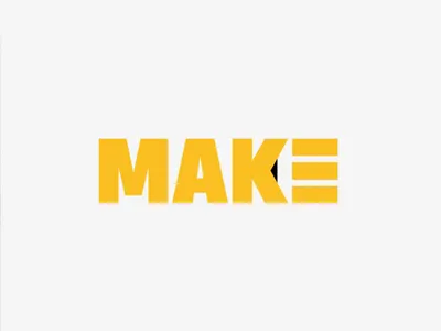 Make 5 branding lettering logo negative space type typography