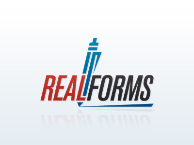 Real Forms black blue forms logo mark pen real red signing style writing