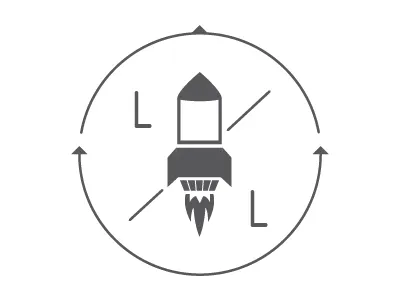 Life Launch logo - Rocket logo vector
