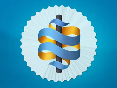 Ribbon Logo clinical colorful identity logo medical ribbon seal