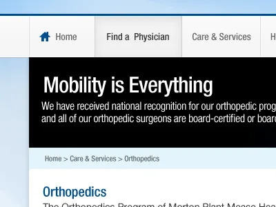 Orthopedics black blue grey nav