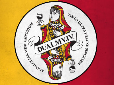 DualMaja brand logo vector wine