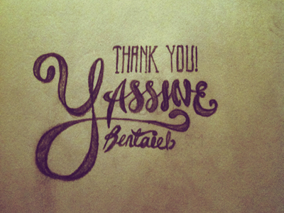 Thanks Yassine drawn thanks typography typography jack johnson