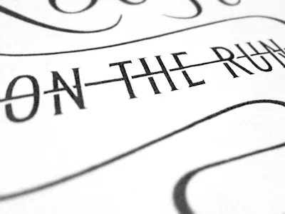 ON THE RUN coffee made me do it flow on the run photo serif simon ålander swashes typography