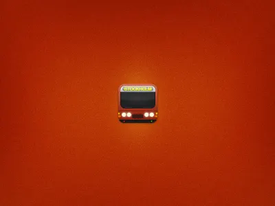 Bus icon bus icon ios monster red skeuomorph sl stockholm traffic
