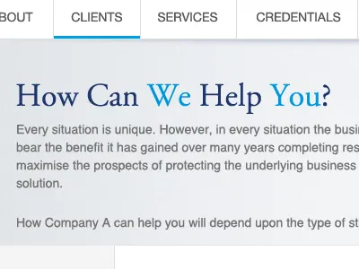 Client Project Draft 1 blue design minimal soft ui web website