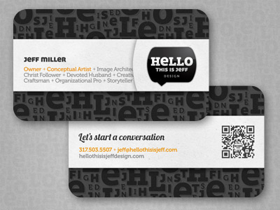 HellothisisJeff Design business cards - take2 brand business card identity