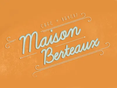 Maison Berteaux Brand bakery cafe logo vintage