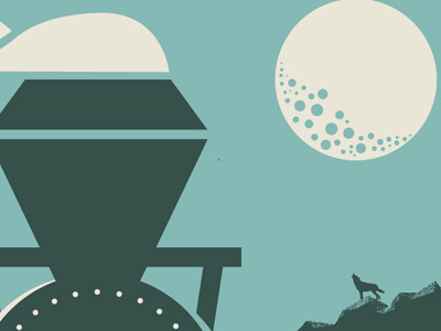 Just Love Vectors hill moon mountain smoke vector wolf