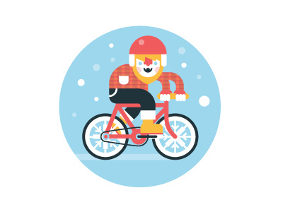 January Yeti Button bike design illustration yeti