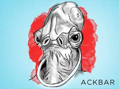 Ackbar autocad jotpro sketch star wars