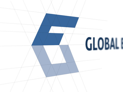 Global Bonds Fund Logo bank blue corporate geometry logo