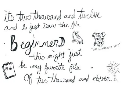 Beginners beginners calligraphy design dogs drawing film illustration lettering movie quotes