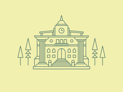 City Hall. building illustration