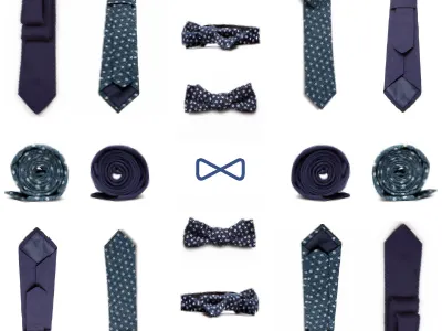 Everlane Ties blue bow graphic design icon lookbook tie