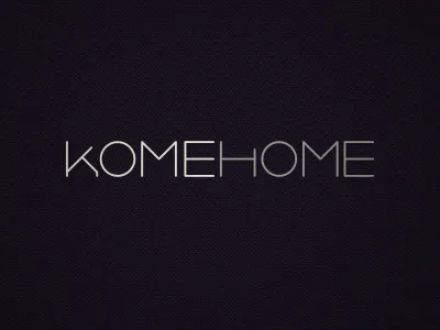 KOMEHOME Logo branding clean elegant home logo mark text thin