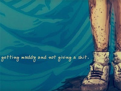 Not giving a... comic digital painting mud paint photoshop shoes sneakers