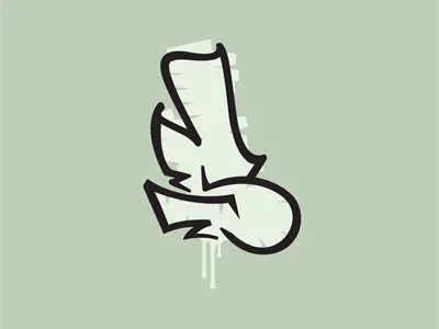 S graffiti illustrator letter s stoneh typography