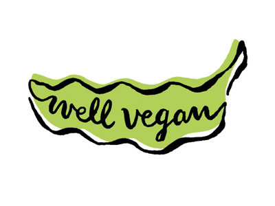 Well Vegan Logo lettering logo