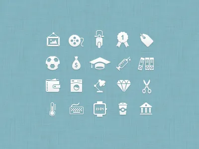 Icon Set Progress clean icons pixel set simple