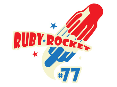 Ruby Rocket illustrator logo