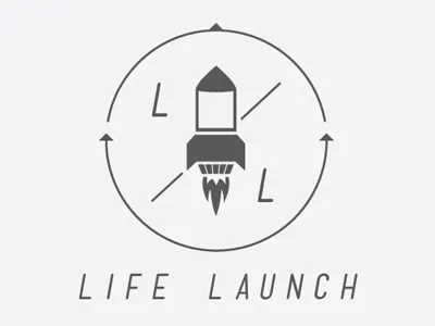 Life Launch logo - Rocket 2 logo vector