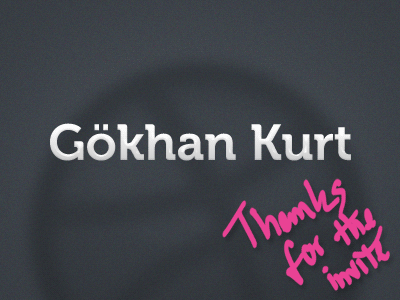 Thanks old friend first shadow signed thank you thanks