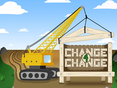 Change4change children childrens construction crane illustration illustrator