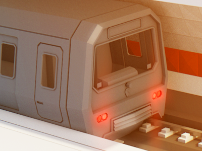 Metro 01 3d cinema4d illustration istanbul lowpoly metro