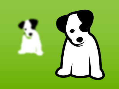 Out with the old, in with the new animal dog green icon logo pet