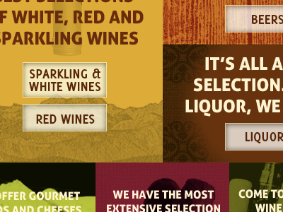 Arrow Wine & Spirits button texture web website