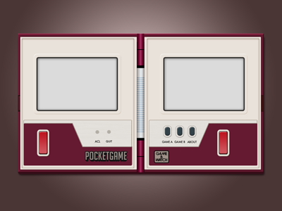 Game & Watch: work in progress console design game watch icon nintendo portable video game