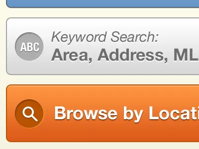 Tap Me, Tap Me button gradient grey inset orange shadow white