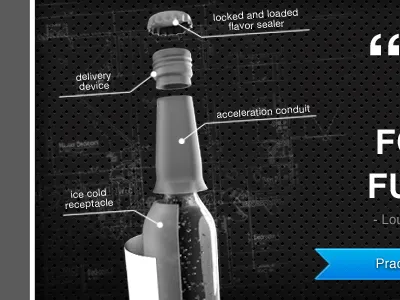 Exploded Beer Bottle 3d beer blueprint chart coaches loupe diagram josh titus