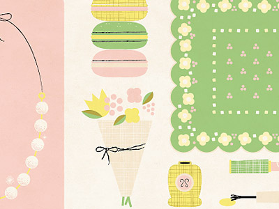 Floral illustration retro