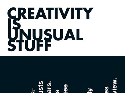 Creativity is unusual stuff fabrica naconf poster screen printing