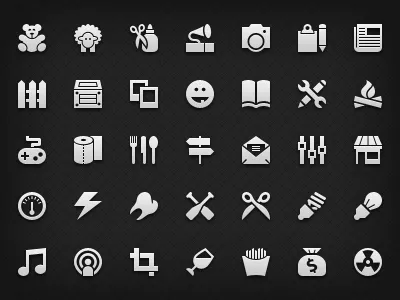 Symbolicons: Pixel 2 clean icon icons pixel simple symbols vector