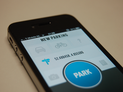 ParkBuddy app interface ios iphone iphone app ui