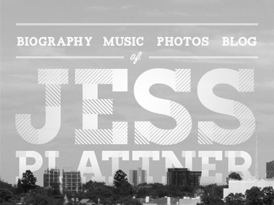 Jess Plattner - Sidebar/Header head header heading sidebar sky typography