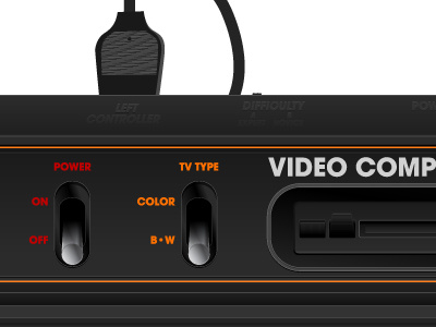 Atari 2600 Details 2 1970 atari 2600 illustration retro vector video games