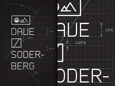 Dave Soderberg - Personal Identity Measurements grid guidelines identity logo measurements vector