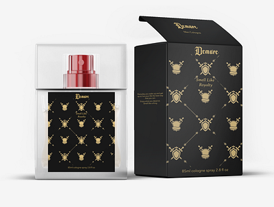 Demure Men Cologne brand design branding cologne cologne brand design cologne logo cologne product packaging eau de parfum fragrance fragrance brand design fragrance cologne spray fragrance logo fragrance product packaging graphic design men cologne spray parfum spray perfume