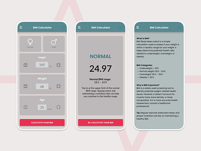 Daily UI 004 – Calculation bmicalculator dailyui dailyui004 interfacedesign