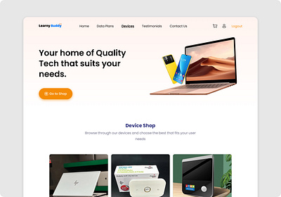 Ecommerce Landing Page - LearnyBuddy ecommerce figma landing page ui uiux design ux