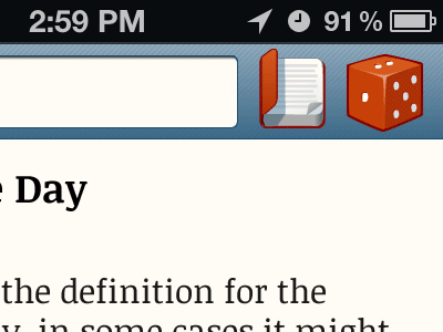 Buttons Re-rebound book di dice icons iphone retina
