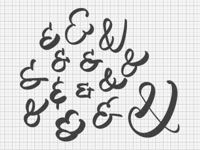 Ampersands ampersand calligraphy sketching typography