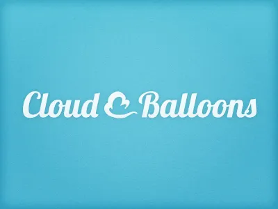 Cloud & Balloons - Logo blog blue logo typograpghy