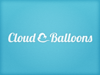 Cloud & Balloons - Logo blog blue logo typograpghy